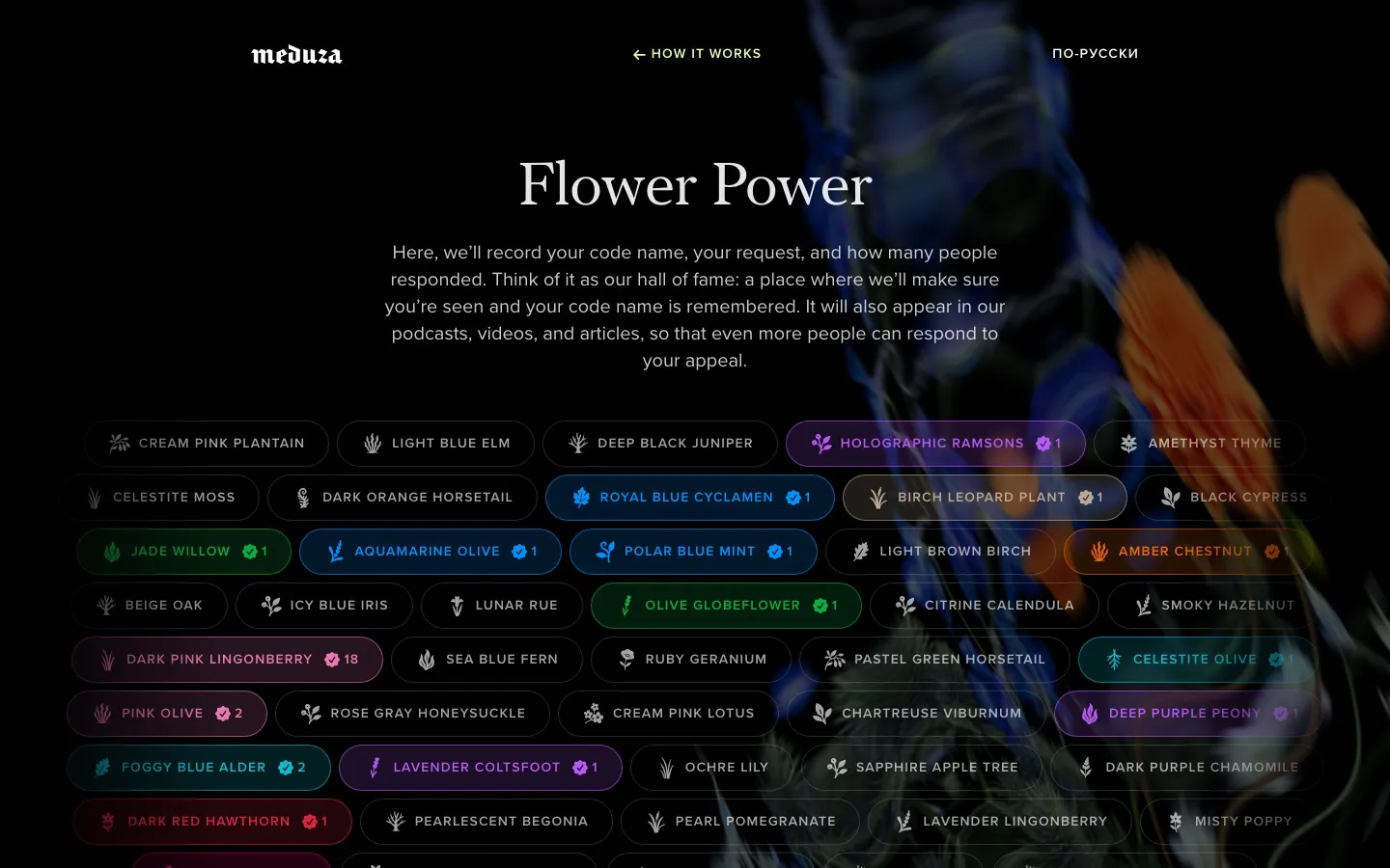Flower Power hall of fame