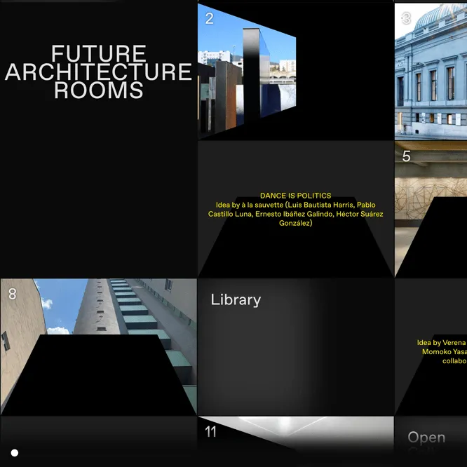 Future Architecture Rooms exhibition